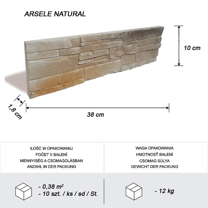 Kamen Arsele Natural pak=0.38 m2