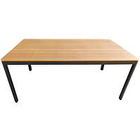 Aluminijski stol s pločom od polywooda 180 x 100 x 74 cm smeđi