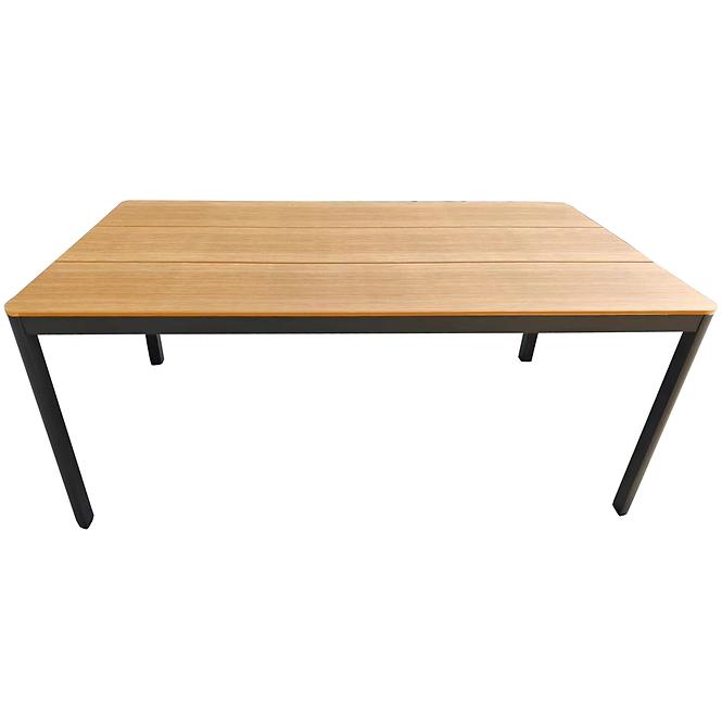 Aluminijski stol s pločom od polywooda 180 x 100 x 74 cm smeđi